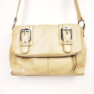 B. Makowsky tan/beige adjustable shoulder bag
